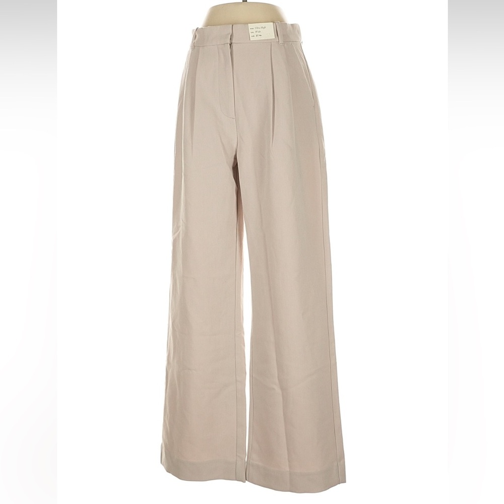 Abercrombie & Fitch Elegant Cream Wide-Leg Pants